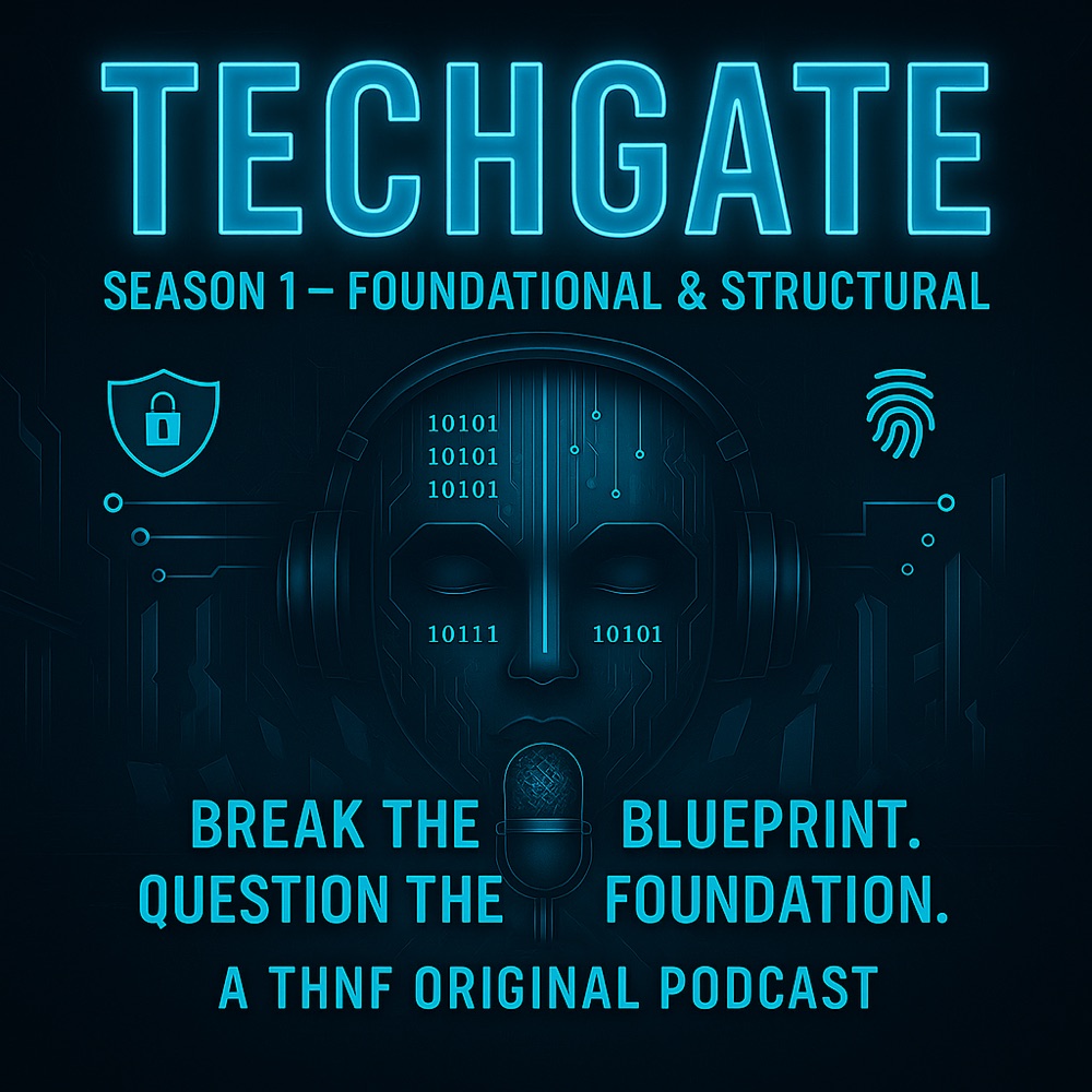 TechGate season one artwork: Breaking the Blueprint, Question the Foundation